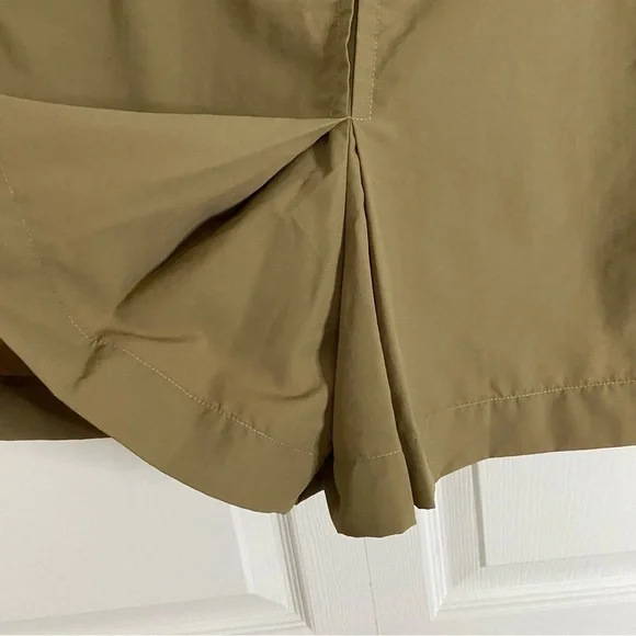 NWT Audrey Louise Reynolds Camel Italian Trench Pleat Sand Rain Shorts Beach L - Picture 3 of 10